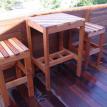 Bistro Table and Stools on IPE Deck